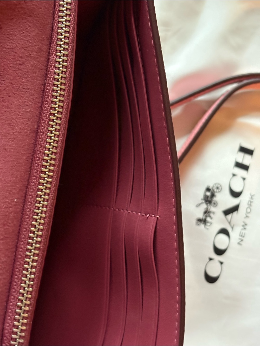 Coach Tabby Pink Leather Crossbody with Chain NWOT - Picture 9 of 11